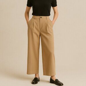Rag & Bone Tan Dark‎ Khaki Ivy Wide Leg Ankle Length Culotte Pant